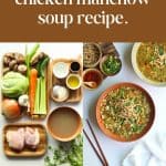 Chicken manchow soup recipe pinterest pin.