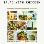 High protein pasta salad with chicken pinterest pin.