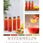 Watermelon Lemon Ginger Wellness Juice Shot Recipe - heavenlyspiced.com.