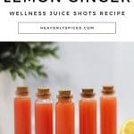 Watermelon Lemon Ginger Juice Wellness Shots Recipe - heavenlyspiced.com.