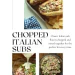 Chopped Italian sub sandwiches pinterest pin.