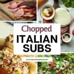 Chopped Italian sub sandwiches pinterest pin.