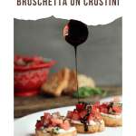 Christmas appetizer: bruschetta on crostini www.heavenlyspiced.com.